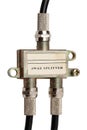 Coaxial cable splitter Royalty Free Stock Photo