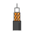 coaxial cable wire color icon vector illustration Royalty Free Stock Photo