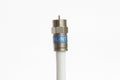 Coaxial TV cable with connector Royalty Free Stock Photo