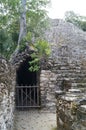 Coba is an ancient Mayan city on the Yucatan Peninsula, located in the Mexican state of Quintana Roo. The pyramid, the ruins. Royalty Free Stock Photo