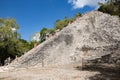 Coba, Mexico - January 31, 2018: Nohoch Mul, the tallest of all Mayan pyramids, Quintana Roo, Yucatan peninsula, Mexico