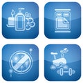 Cobalt 2D Squared Icons Set: Hotel Royalty Free Stock Photo