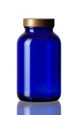 Cobalt blue bottle Royalty Free Stock Photo
