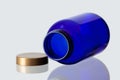 Cobalt blue bottle Royalty Free Stock Photo