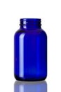 Cobalt blue bottle opened Royalty Free Stock Photo