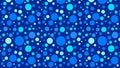 Cobalt Blue Random Circles Dots Background Pattern