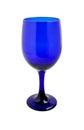 Cobalt blue wine glass