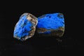 Cobalt is a chemical element present in the enameled mineral  blue pigment for industrial use Royalty Free Stock Photo