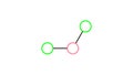 cobalt(ii) chloride molecule, structural chemical formula, ball-and-stick model, isolated image inorganic compound