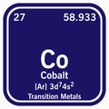 Cobalt Periodic Table of the Elements Vector illustration eps 10