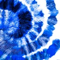 Cobalt Spiral Shibori Texture. Indigo Swirl Watercolor Vintage. Blue Rough Art Print. Beryl Brush Banner. Navy Dirty Art Painting.