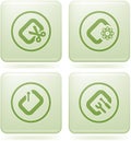 Cobalt Square 2D Icons Set: Computer File Types Royalty Free Stock Photo