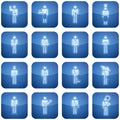 Cobalt Square 2D Icons Set: Occupation