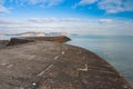 The Cobb harbour wall at Lyme Regis,Dorset Royalty Free Stock Photo