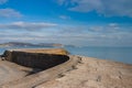 The Cobb harbour wall at Lyme Regis,Dorset Royalty Free Stock Photo