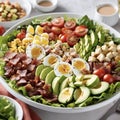 Cobb Salad in White Bowl