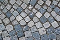 Cobble road Stone sidewalk background