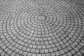 Cobble roadway circular shapes