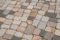 Cobble stone  floor  pavement - cobblestone sidewalk Royalty Free Stock Photo