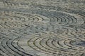 Cobble stones in a circular pattern Royalty Free Stock Photo