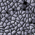 Cobble stones mosaic pattern texture seamless background - pavement gray silver natural colored pieces Royalty Free Stock Photo