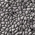 cobble stones irregular mosaic pattern seamless background - pavement grey silver natural colored pieces