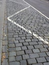 Cobble stones street pattern in a city Royalty Free Stock Photo