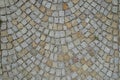 Cobble Stones Street Paving Rounded Background Royalty Free Stock Photo
