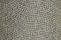 Cobble Stones Street Paving Rounded Background Royalty Free Stock Photo