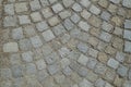 Cobble Stones Street Paving Rounded Background Royalty Free Stock Photo