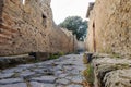 Cobble Street - Pompeii - Italy Royalty Free Stock Photo