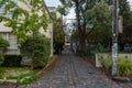 Cobbled laneway between buildings Royalty Free Stock Photo