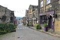 The Cobbled Main Street in Haworth, England