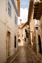 Cobbled narow streets of Barcelona