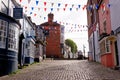 Cobbled Quay Hill shops in Lymington - Hampshire UK Royalty Free Stock Photo