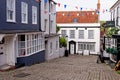 Cobbled Quay Hill shops in Lymington - Hampshire UK Royalty Free Stock Photo