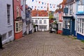 Cobbled Quay Hill shops in Lymington - Hampshire UK Royalty Free Stock Photo