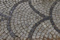 Cobbled road close-up; texture; background