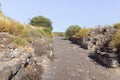 Cobbled road to the ruins of the Greek - Roman city of the 3rd century BC - the 8th century AD Hippus - Susita on the Golan