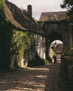 Cobbled rural village street, Gerberoy, France