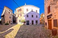 Cobbled square of Groznjan village view Royalty Free Stock Photo