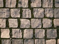 Cobbled stone road in Bucharest Royalty Free Stock Photo