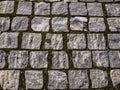 Cobbled stone road in Bucharest Royalty Free Stock Photo