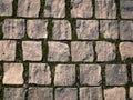 Cobbled stone road in Bucharest Royalty Free Stock Photo