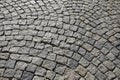 Cobbled stone road surface Royalty Free Stock Photo