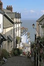 Street in Clovelly, North Devon Royalty Free Stock Photo