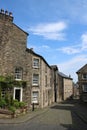 Cobbled street, old stone houses, Lancaster England Royalty Free Stock Photo