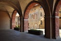 Cobbled street in the Saluzzo old town area. Piemonte, Italy Royalty Free Stock Photo