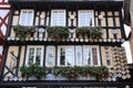 Medieval buildings and shops in Quimper France