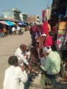 A cobbler market in India